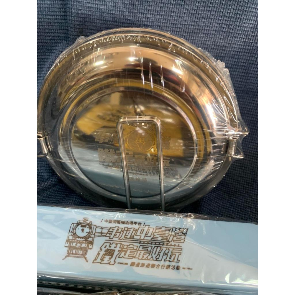 臺鐵海線通車百週年紀念便當盒+外防潑水內保溫袋+餐具盒/組（藍色）-細節圖3