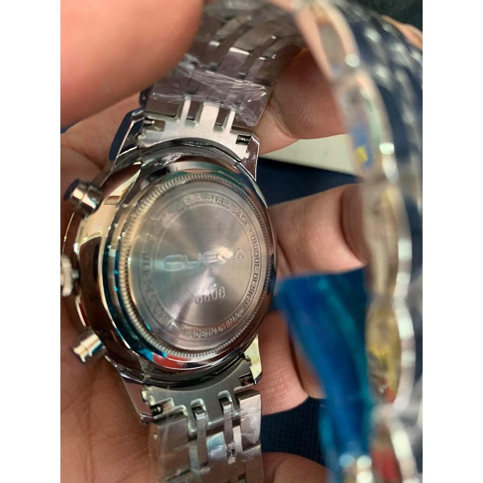 卡迪時CUENA 6806男錶多功能六針三眼實心鋼帶手錶防水手錶真三眼手錶-細節圖2