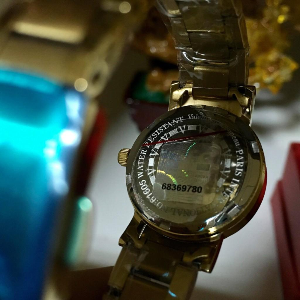 valentino coupeau 范倫鐵諾 羅馬時刻 不鏽鋼 防水手錶 女錶 日期顯示窗 玫瑰金電鍍 61605玫白羅-細節圖2