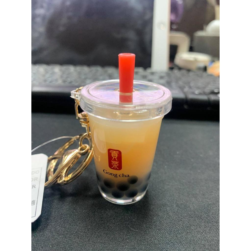 貢茶-限量造型珍珠奶茶鑰匙圈紀念品+貢茶聯名款環保小提袋-細節圖2
