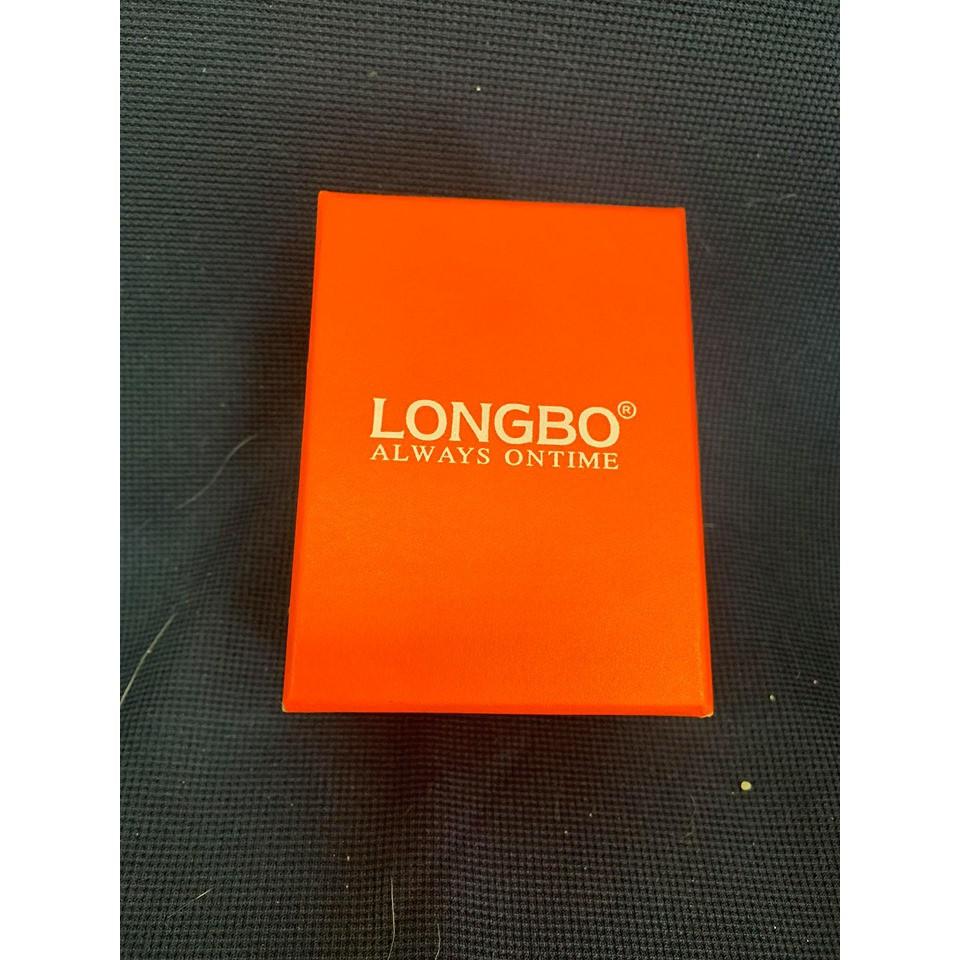 Longbo男士時尚石英單錶盤夜光指針日期日曆手錶手鍊皮革防水商務男士手錶-細節圖2