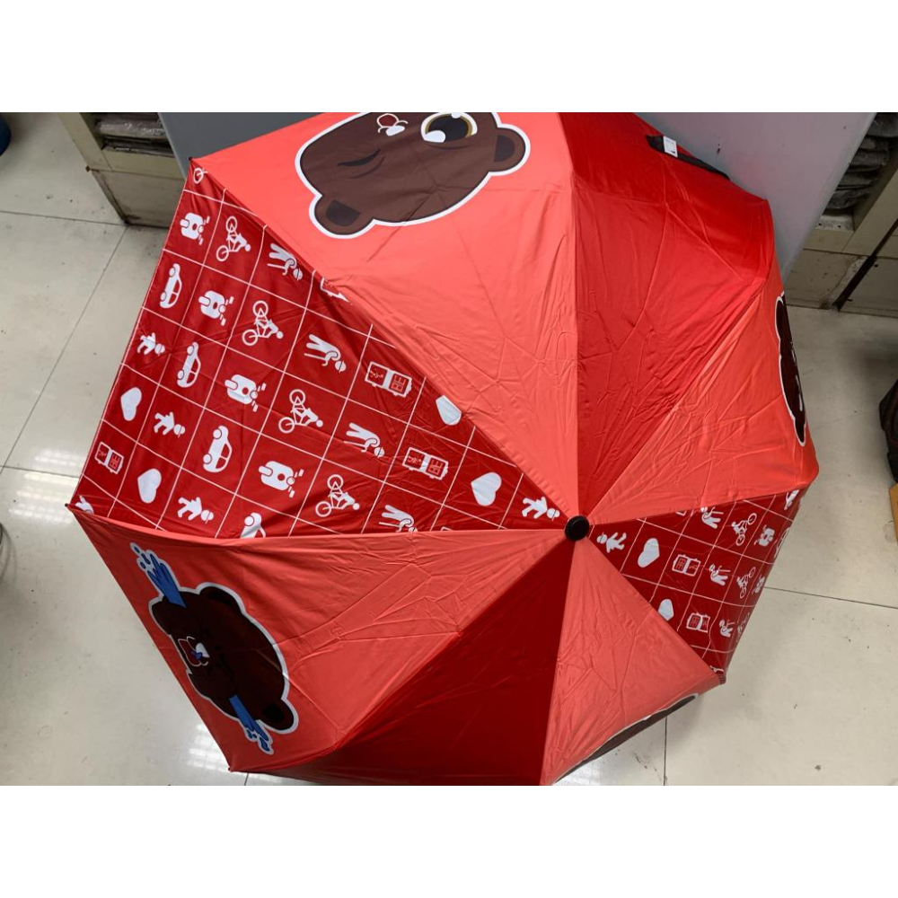 限量 熊平安 保護傘 晴雨兩用傘 紅色款  雨傘 洋傘 陽傘 折傘 交通部 道安會 現貨 特殊 紀念-細節圖3
