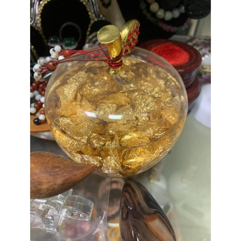 開運招財金箔元寶。招財元寶。招財金蘋果-細節圖4