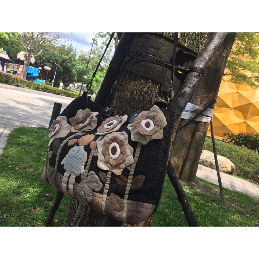 🎁手工拼布包 肩背/手提 兩用包👜迷蹤花境💐🚶‍♀💐-細節圖5