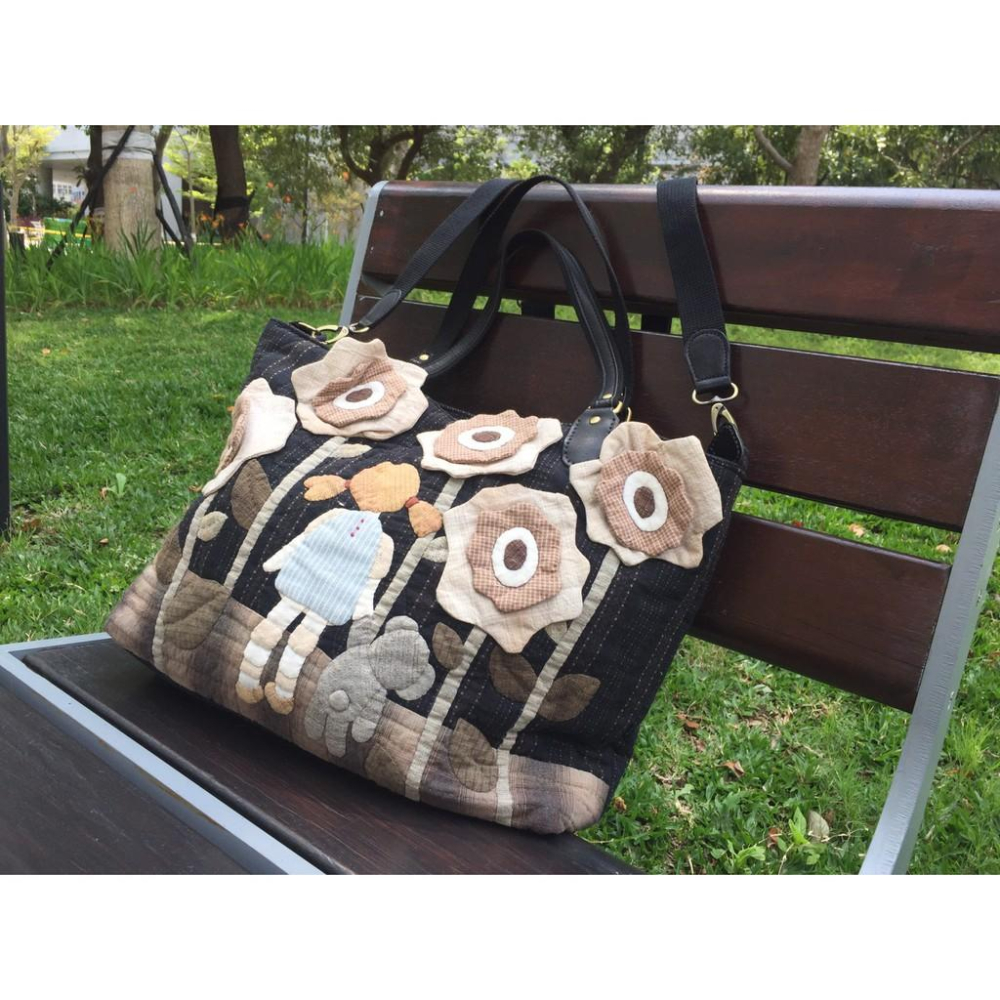 🎁手工拼布包 肩背/手提 兩用包👜迷蹤花境💐🚶‍♀💐-細節圖7