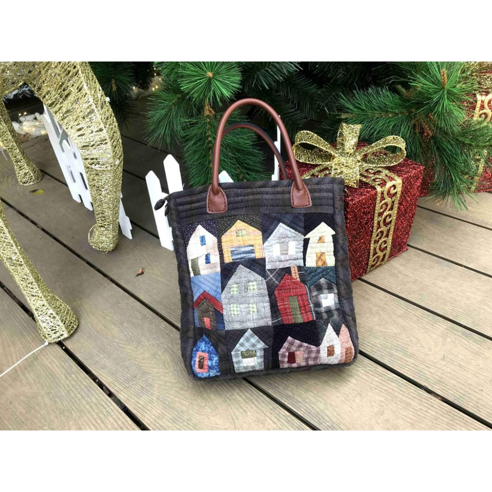 🎁手工拼布上班購物包 手提包👜-細節圖2