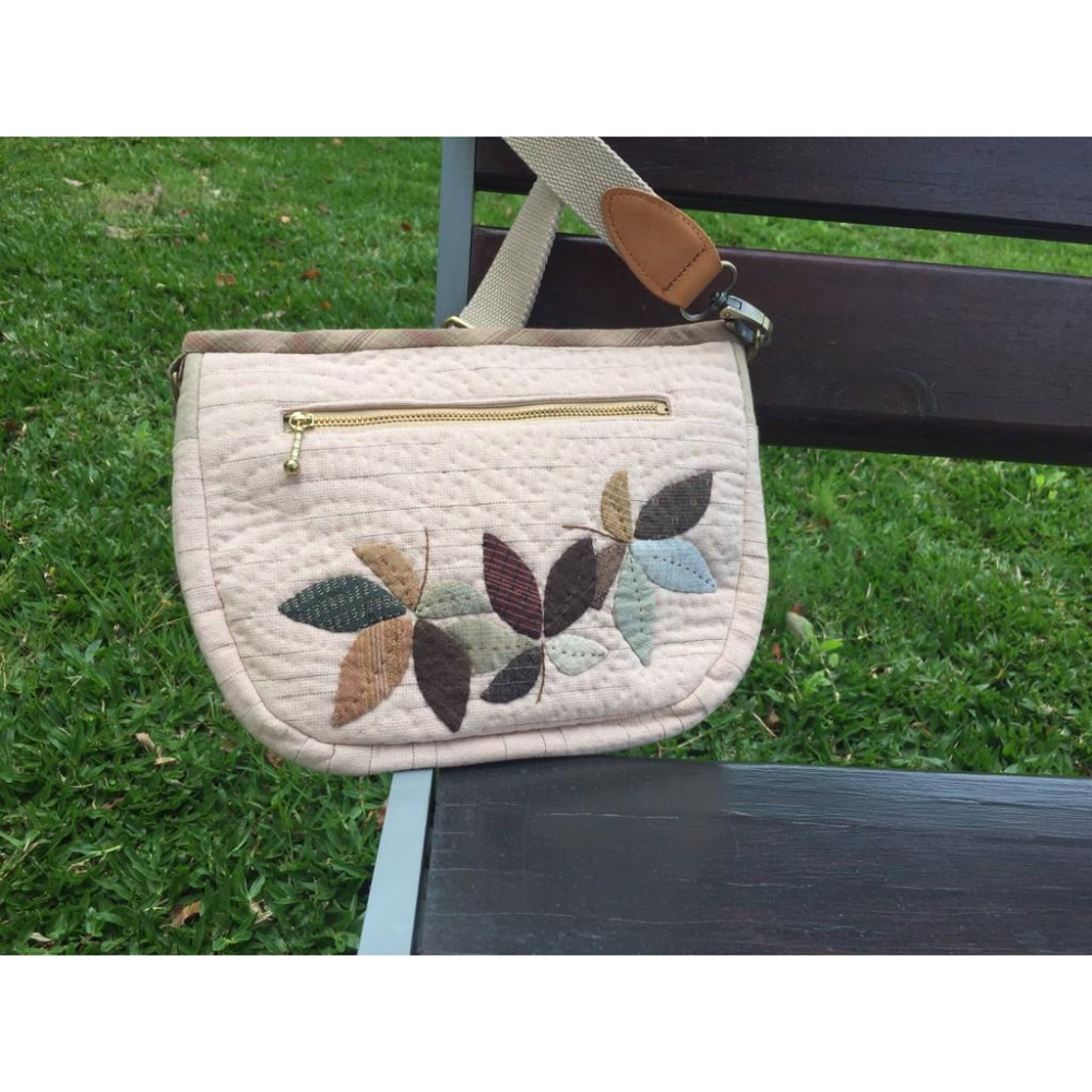 🎁手工拼布包 斜背包👜五葉夢迴🍂-細節圖2