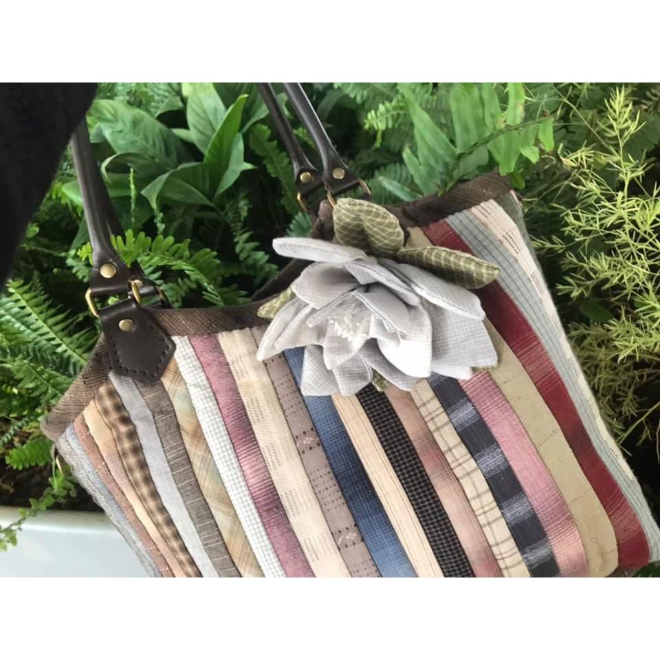 拼布包/手工拼布包/拼布肩背包/🎁手工拼布包 手提肩背包👜公事用包-細節圖5