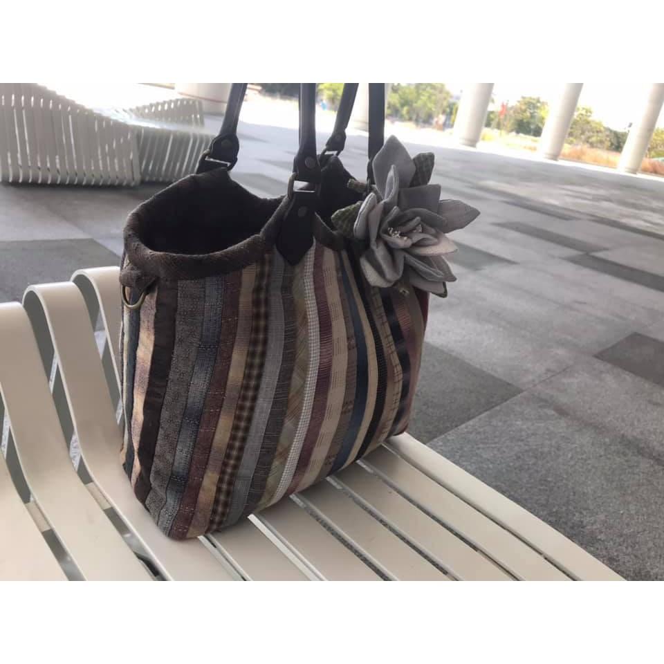 拼布包/手工拼布包/拼布肩背包/🎁手工拼布包 手提肩背包👜公事用包-細節圖8