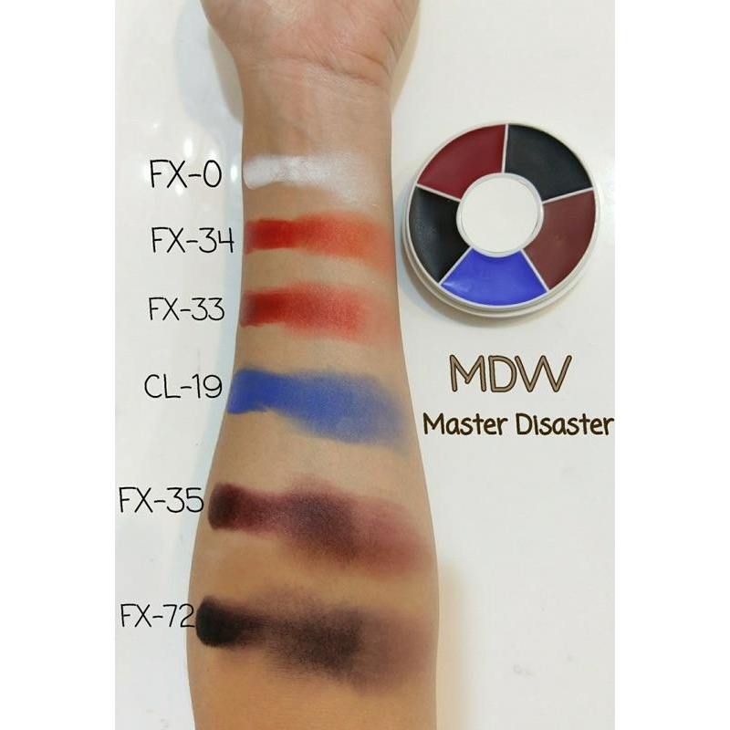 特效系列大顆六色油彩-Ben Nye美國原裝-三莉特效化妝 組合油彩 傷口油彩 小丑油彩 活屍油彩 彩虹油彩 老妝油彩-細節圖2