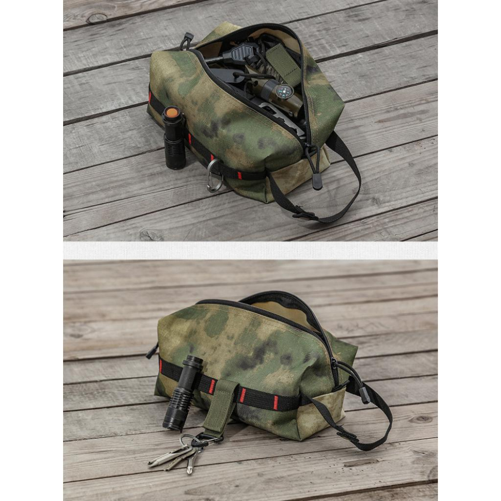 戶外多功能面紙包現貨 【Seek喜客】 露營戶外活動 工具洗漱包 醫療急救包 雜物袋 野營工具收納包 雙拉鍊設計加密防水-細節圖3