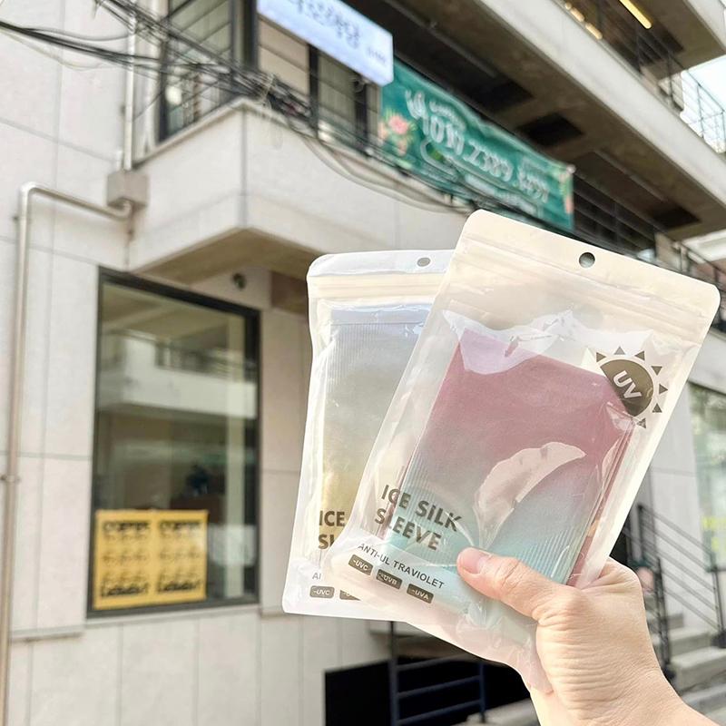 冰絲防曬袖套現貨 【Seek喜客】 漸層ins風 男女通用 騎車 開車 旅行 運動 防紫外線 輕薄透氣彈性大 防曬袖套-細節圖5