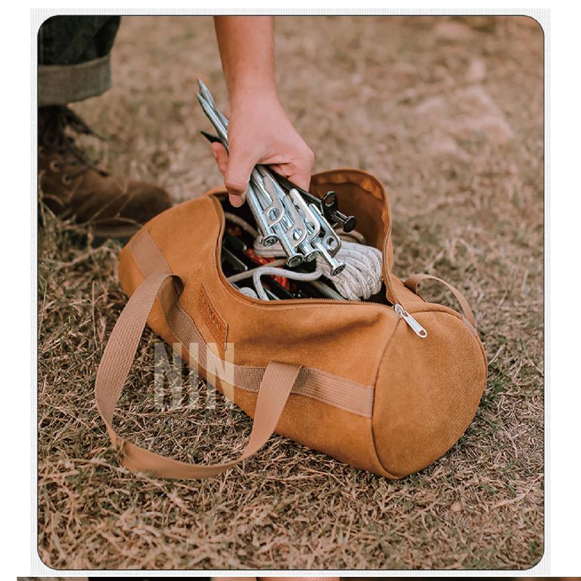 地釘包現貨 【Seek喜客】露營 戶外活動 工具包 地釘收納 雜物袋 野營工具收納包 大容量手提地釘袋 水洗帆布承重強-細節圖5