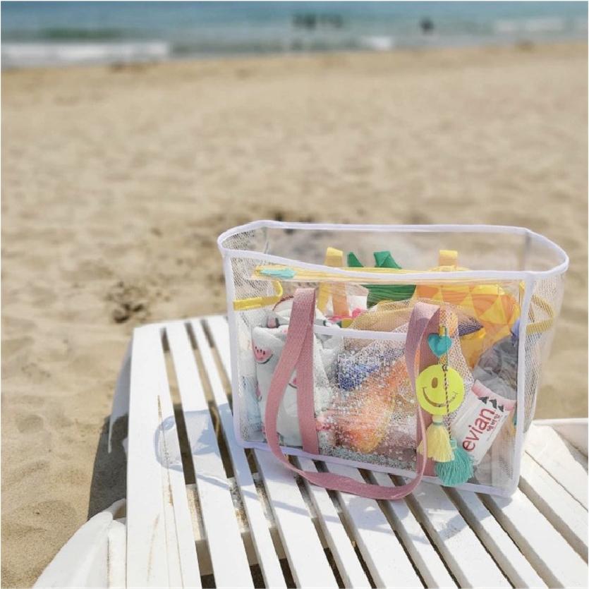 沙灘游泳包現貨【Seek喜客】超厚實糖果色防水透明包INS韓國 旅行大容量媽咪包 渡假最美包款 透明防水袋 防水沙灘包-細節圖7