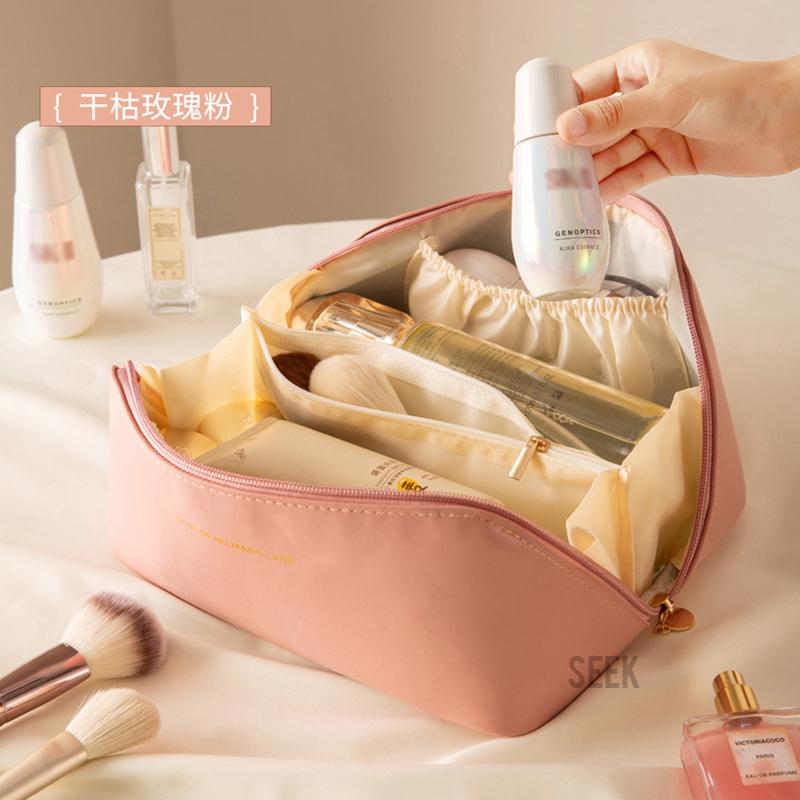 超大容量化妝包現貨 【Seek喜客】 旅行洗漱包 枕頭化妝收納包 旅行用枕頭包 大容量高級質感 方便取輕鬆裝 旅行包-細節圖9