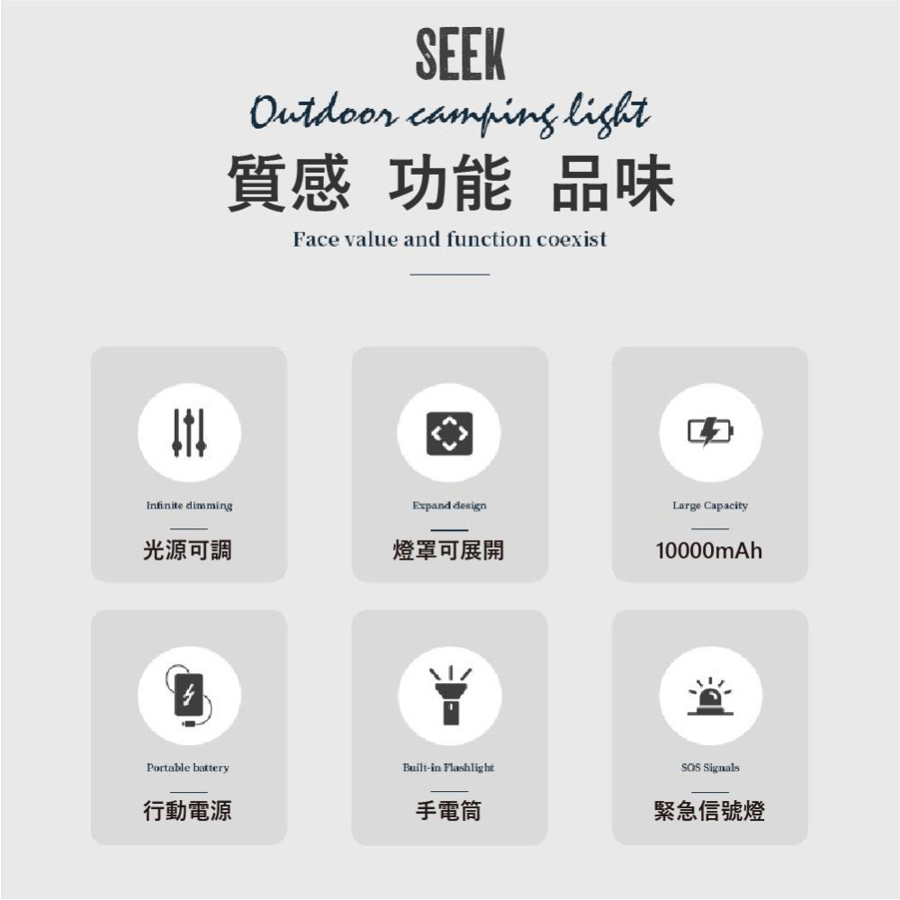 露營燈現貨【Seek喜客】露營氛圍燈 戶外展開燈 戶外露營燈 手提露營燈 帳棚燈 手提燈 手電筒 可展開燈罩 氛圍燈-細節圖3