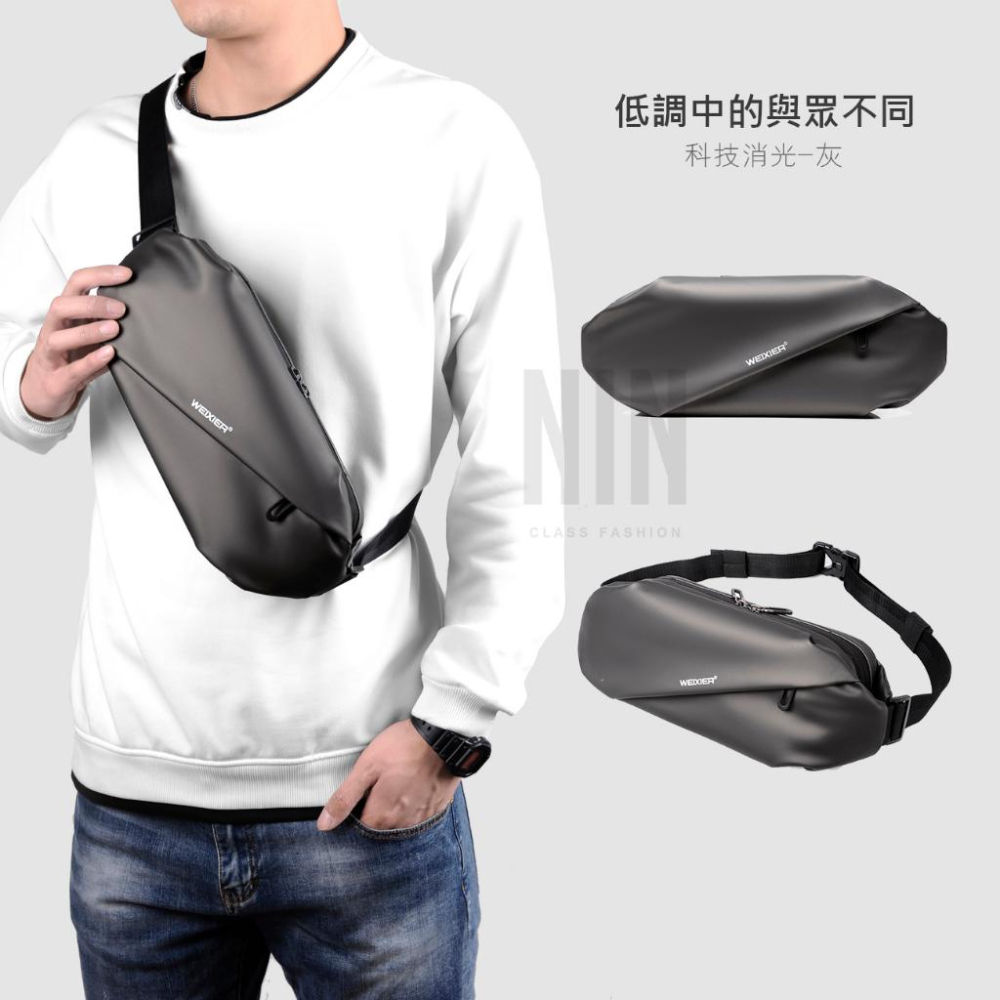 防潑水腰包現貨【Seek喜客】 斜背包 胸前包 胸包 斜肩包 單肩包 斜挎包 運動肩背包 防水 單車包-細節圖2