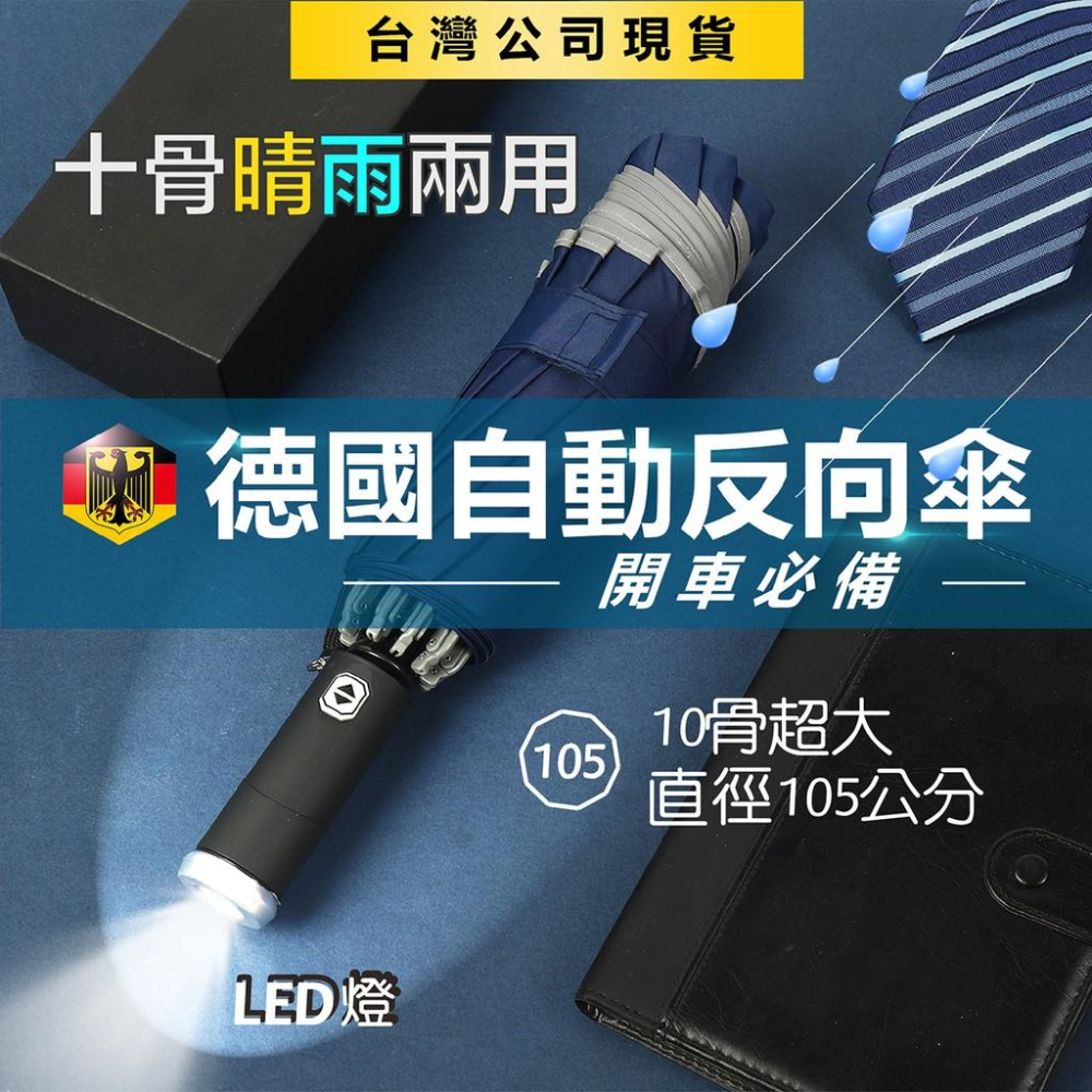 十骨反向傘現貨 【Seek喜客】 獨家科技LED燈 反向雨傘 自動傘 折疊傘 全自動雨傘 自動折疊傘 反向折疊傘-細節圖2