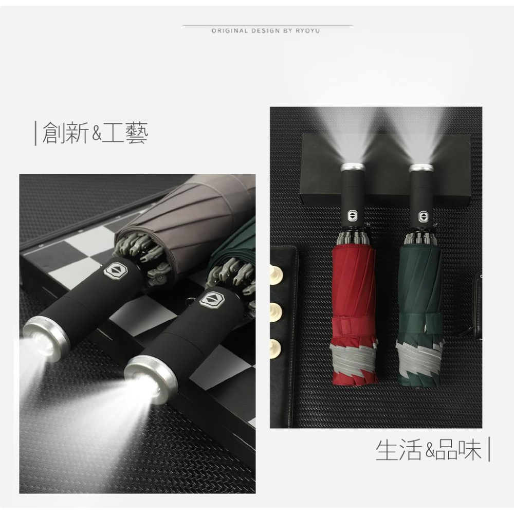 十骨反向傘現貨 【Seek喜客】 獨家科技LED燈 反向雨傘 自動傘 折疊傘 全自動雨傘 自動折疊傘 反向折疊傘-細節圖9
