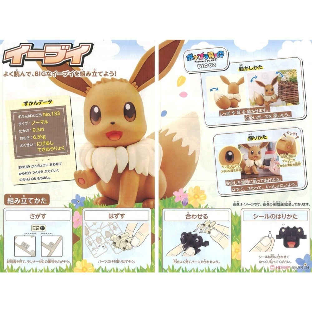 全新正版現貨 BANDAI 伊布 巨大版 模型 寶可夢 PLAMO BIG 02-細節圖3