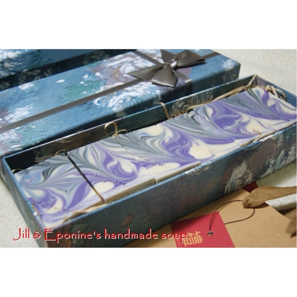手工皂禮盒~青黛薰衣草舒眠皂六入手工皂禮盒  年節禮盒 情人節 禮物  母親節 父親節  新年 伴手禮 CP冷製皂-細節圖3