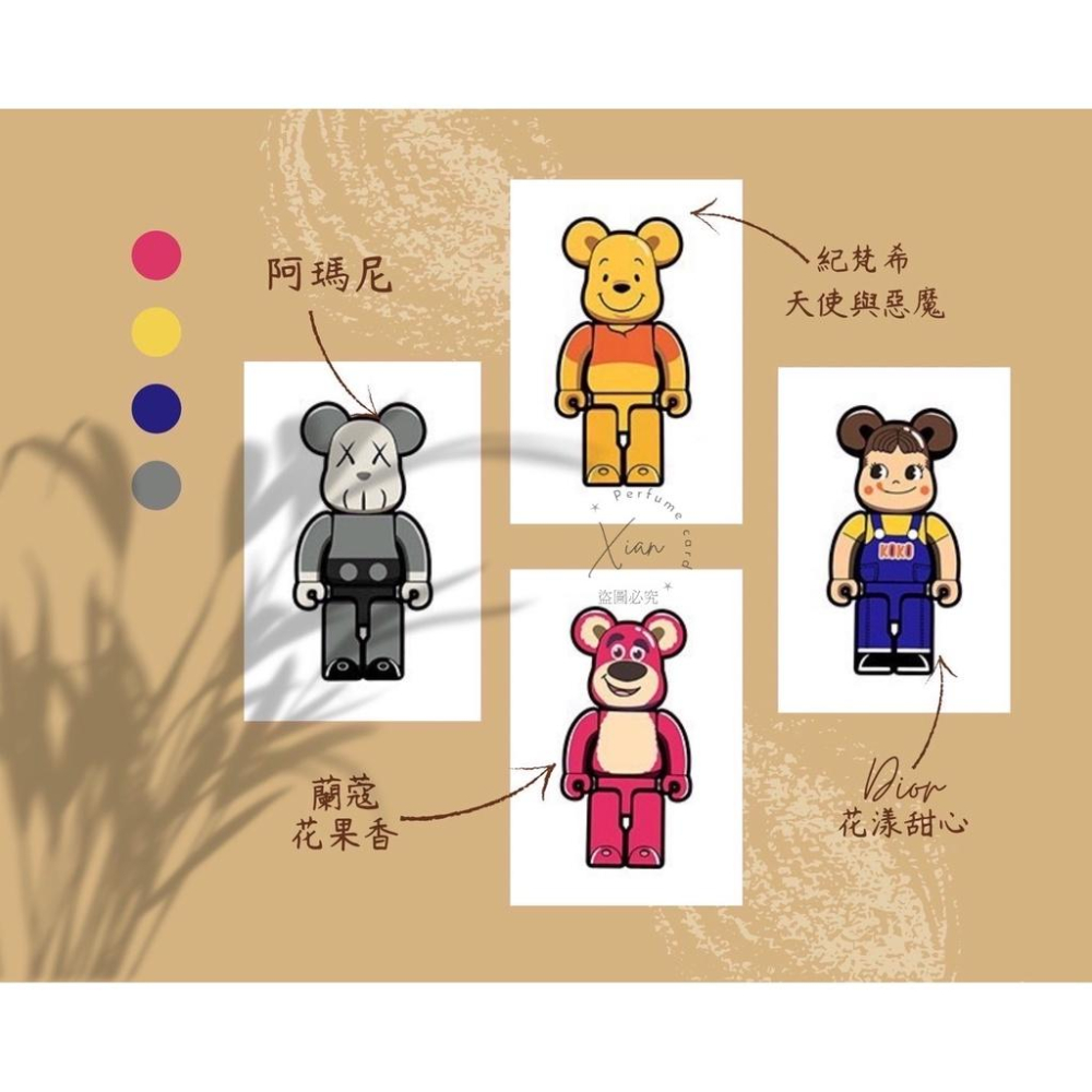【熱銷 NO1 現貨12h內出貨🔥】bearbrick香片 暴力熊香片 庫柏力克熊香片 車用香片 衣櫥香片 香水吊卡-細節圖2