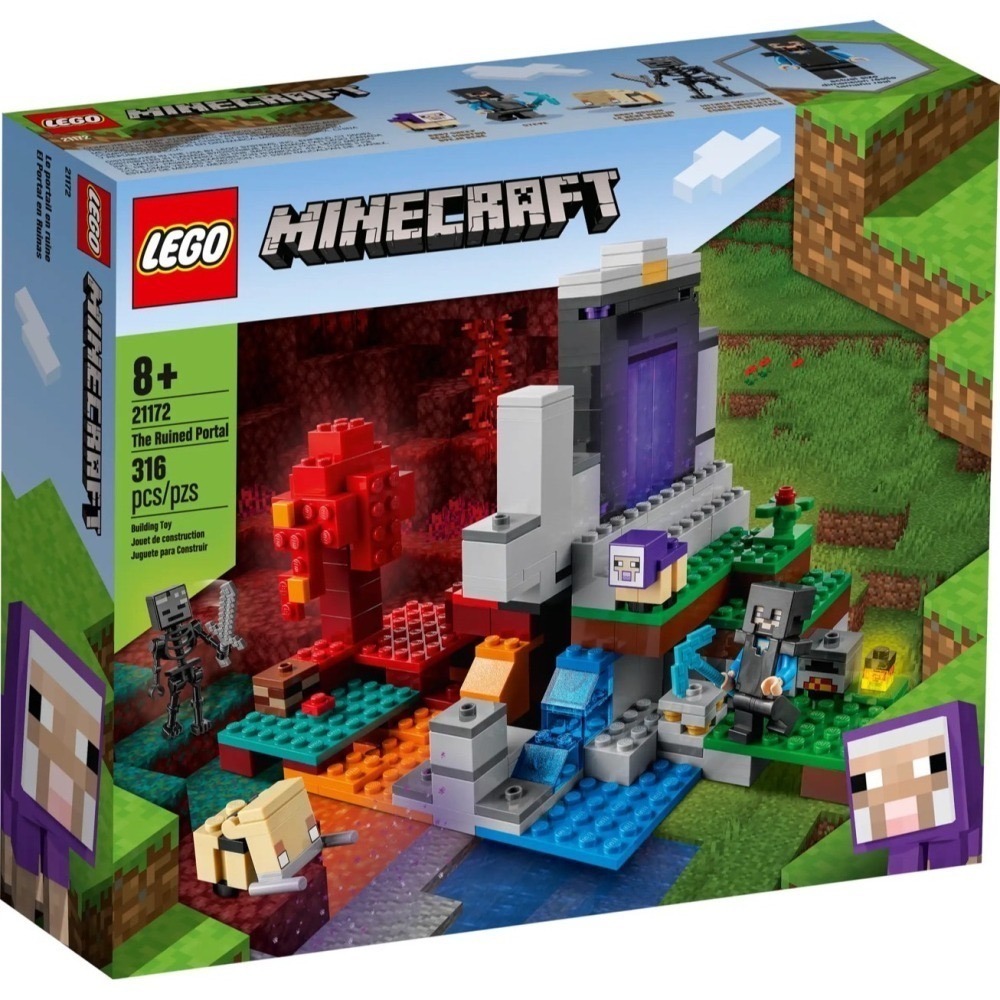 ★董仔樂高★ LEGO 21172 創世神 Minecraft 廢棄傳送門 全新現貨-細節圖3