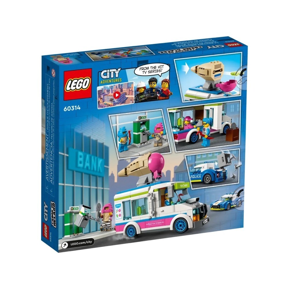 ★董仔樂高★ LEGO 60314 城市 CITY 冰淇淋卡車警匪追逐戰 全新現貨-細節圖2