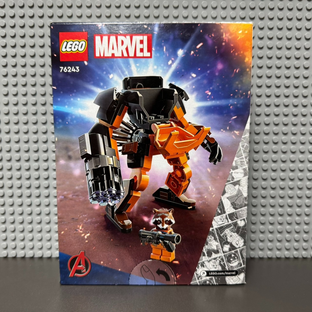 ★董仔樂高★ LEGO 76243 漫威 Marvel 火箭浣熊機甲 全新現貨-細節圖2