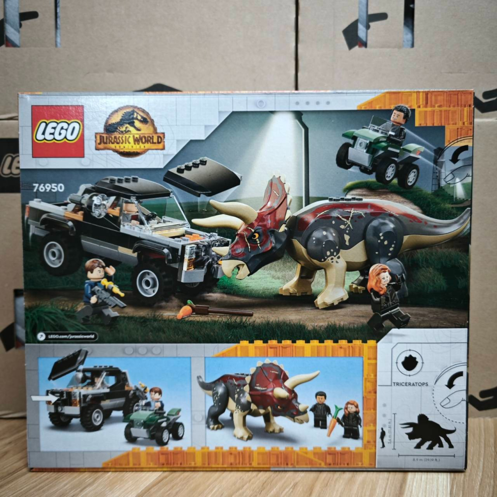 ★董仔樂高★ LEGO 76950 侏儸紀 Jurassic 三角龍皮卡車突擊 全新現貨-細節圖2