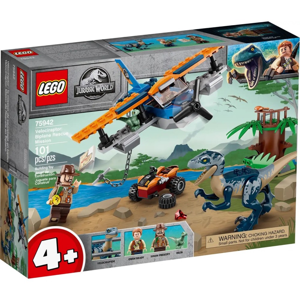 ★董仔樂高★ LEGO 75942 侏儸紀 Jurassic 迅猛龍:雙翼飛機救援任務 全新現貨-細節圖3