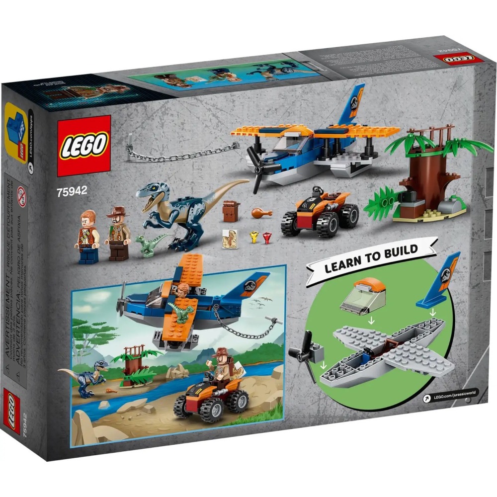 ★董仔樂高★ LEGO 75942 侏儸紀 Jurassic 迅猛龍:雙翼飛機救援任務 全新現貨-細節圖4