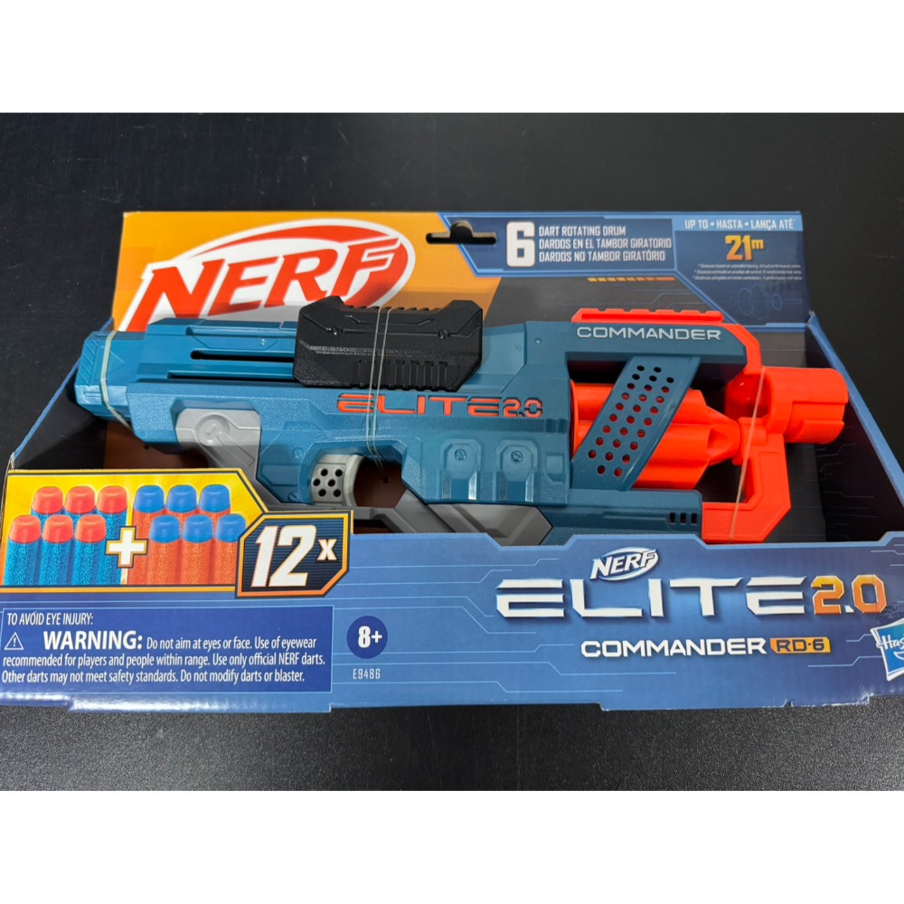 ★董仔★ NERF 菁英系列 Elite 2.0 RD-6 指揮官 灰機 橘機 全新現貨-規格圖2