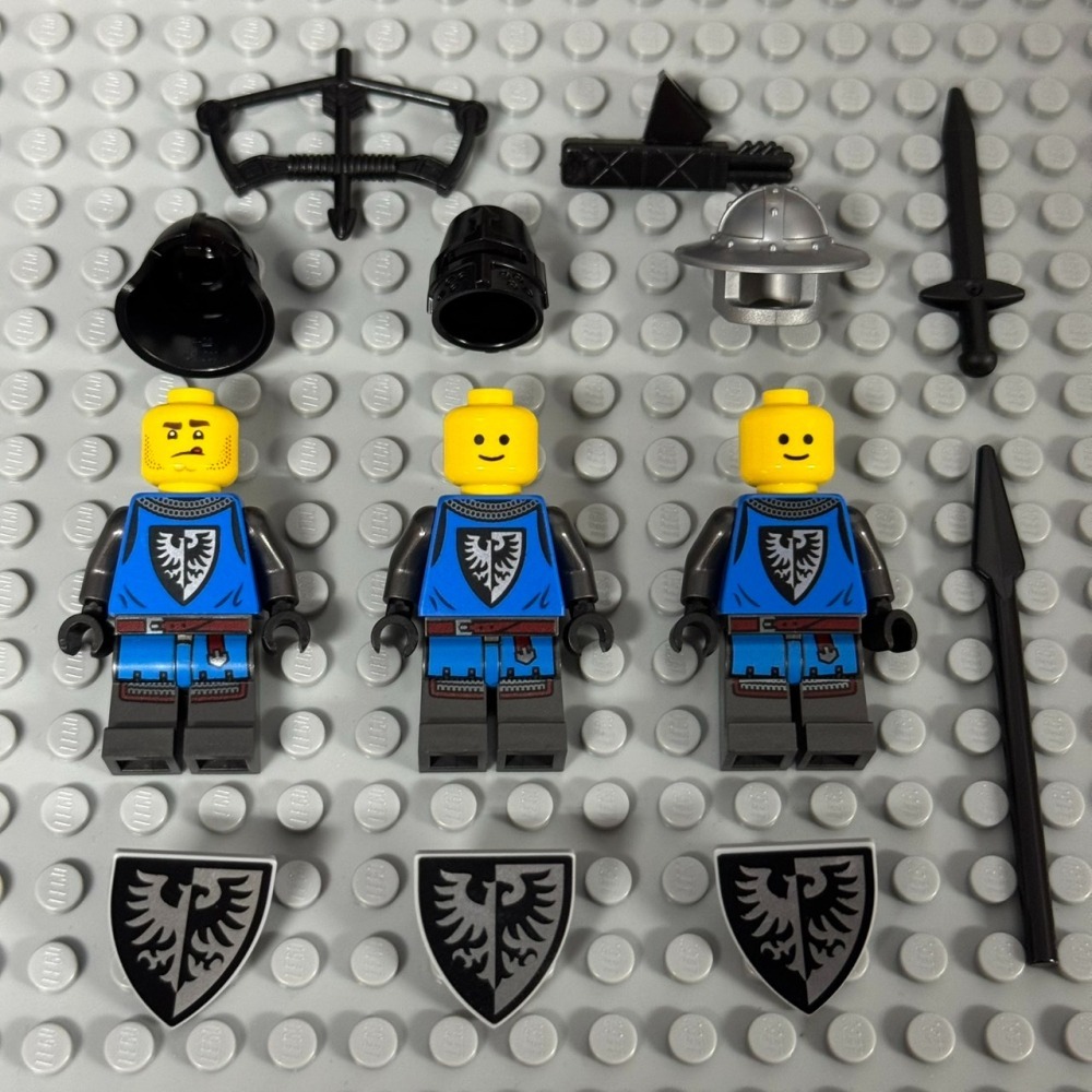 ★董仔樂高★ LEGO MOC 黑鷹 士兵+配件 城堡系列 徵兵 一組3隻 全新現貨-細節圖2