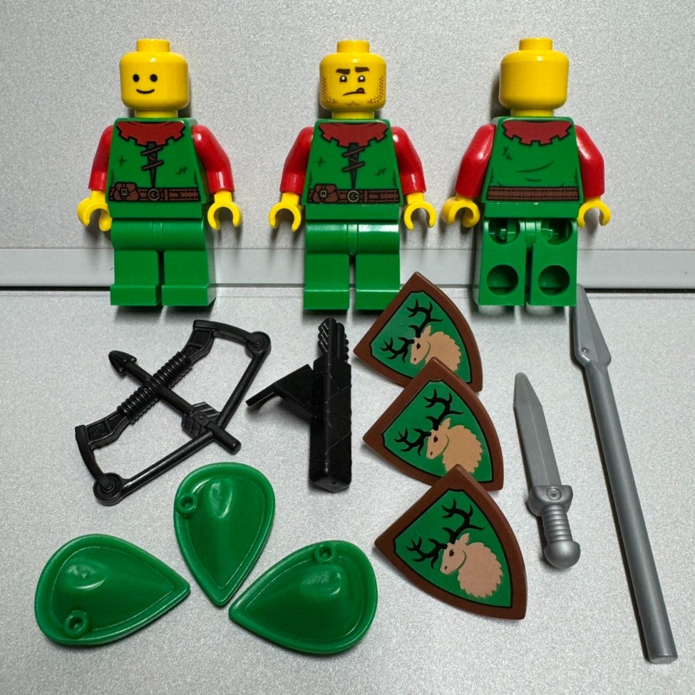 ★董仔樂高★ LEGO MOC 森林人+配件 城堡系列 徵兵 一組3隻 全新現貨-細節圖2