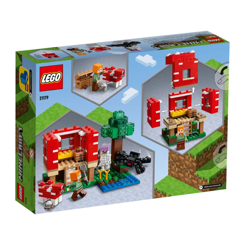 ★董仔樂高★ LEGO 21179 創世神 Minecraft 蘑菇屋 全新現貨-細節圖2