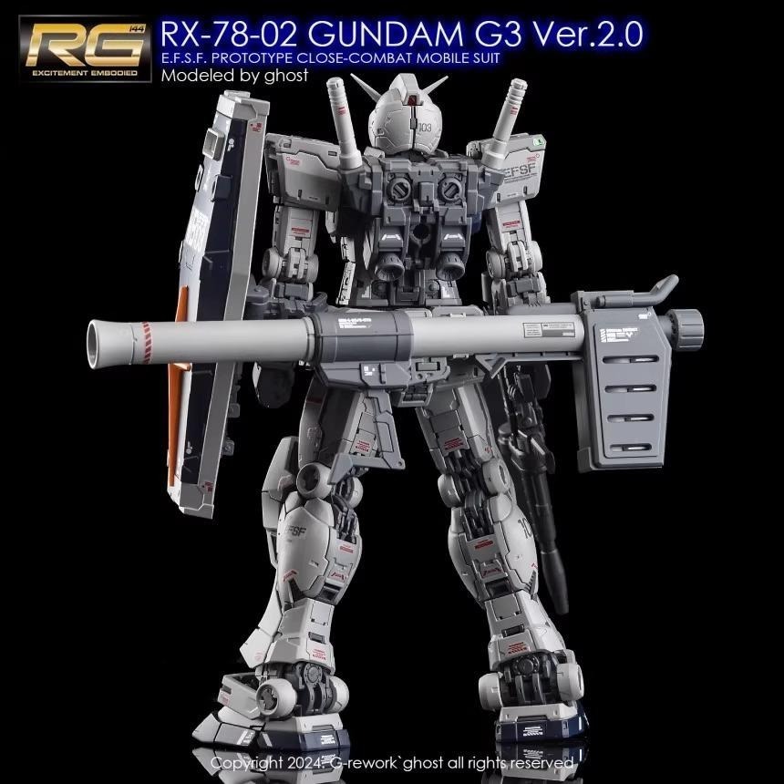 [BUOCO] 炎水貼 GHOST PB RG 1/144 RX-78-2 鋼彈 G3 Ver.2.0 專用 螢光水貼-細節圖6