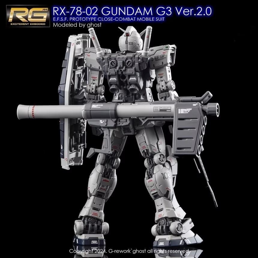 [BUOCO] 炎水貼 GHOST PB RG 1/144 RX-78-2 鋼彈 G3 Ver.2.0 專用 螢光水貼-細節圖7