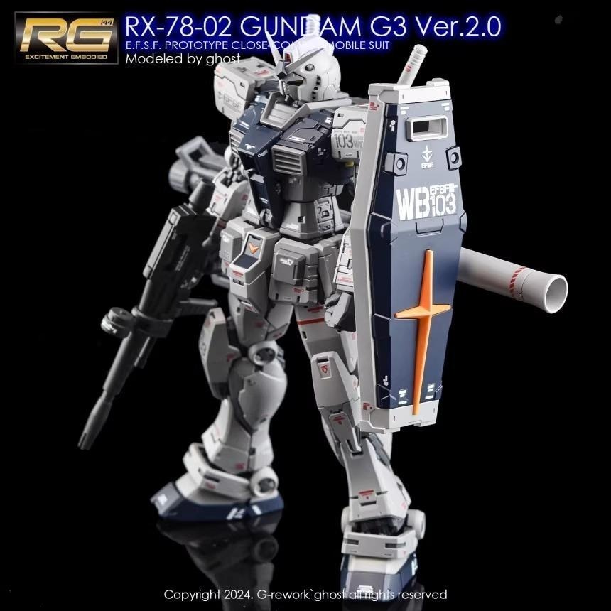 [BUOCO] 炎水貼 GHOST PB RG 1/144 RX-78-2 鋼彈 G3 Ver.2.0 專用 螢光水貼-細節圖8
