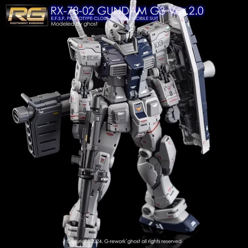 [BUOCO] 炎水貼 GHOST PB RG 1/144 RX-78-2 鋼彈 G3 Ver.2.0 專用 螢光水貼-細節圖9