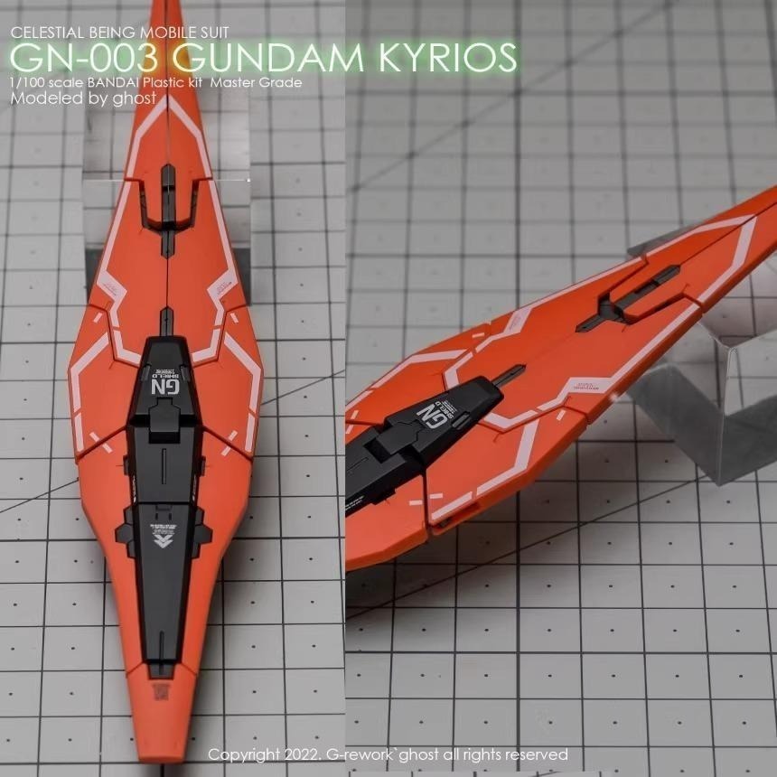 [BUOCO] 炎水貼 GHOST MG 1/100 GN-003 主天使鋼彈 Gundam Kyrios 螢光水貼-細節圖3