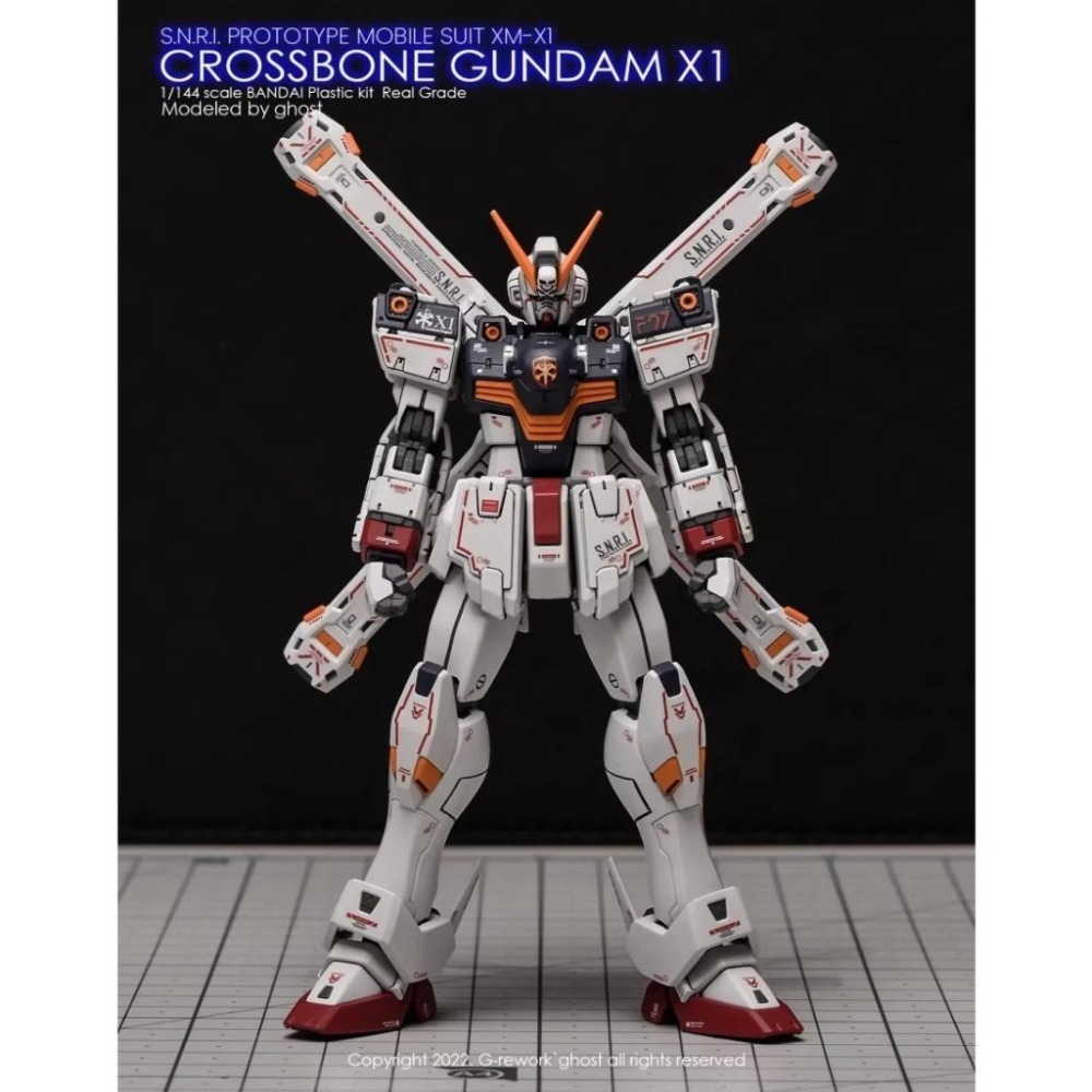 [BUOCO] 炎水貼 GHOST RG 1/144 #31 CROSSBONE X1 海盜鋼彈 X1 螢光水貼-細節圖4