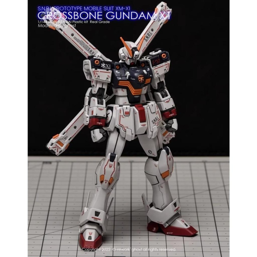 [BUOCO] 炎水貼 GHOST RG 1/144 #31 CROSSBONE X1 海盜鋼彈 X1 螢光水貼-細節圖6