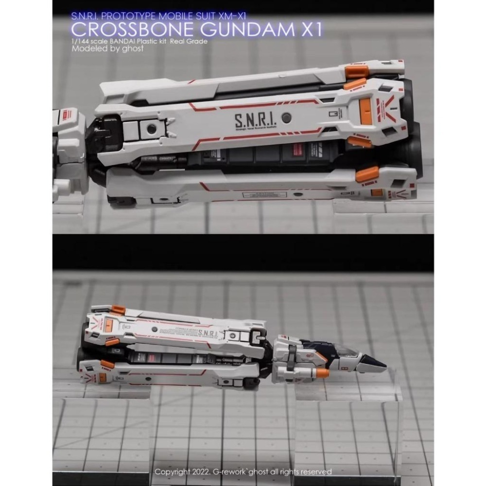 [BUOCO] 炎水貼 GHOST RG 1/144 #31 CROSSBONE X1 海盜鋼彈 X1 螢光水貼-細節圖9