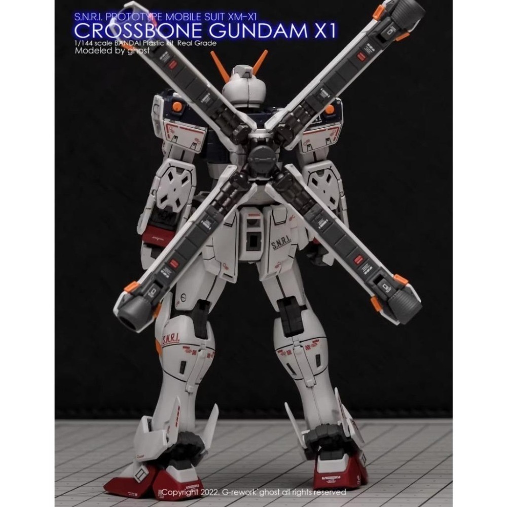 [BUOCO] 炎水貼 GHOST RG 1/144 #31 CROSSBONE X1 海盜鋼彈 X1 螢光水貼-細節圖7