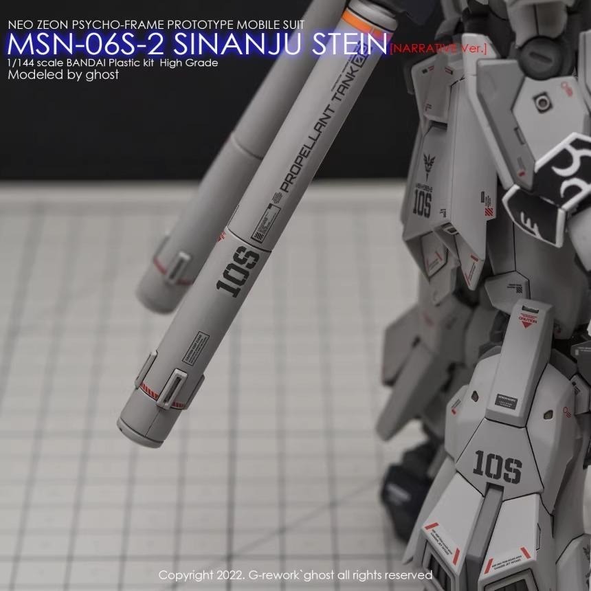 [BUOCO] 炎水貼 GHOST HG 1/144 MSN-06S-2 新安洲 原石 NT NARRATIVE Ver-細節圖8