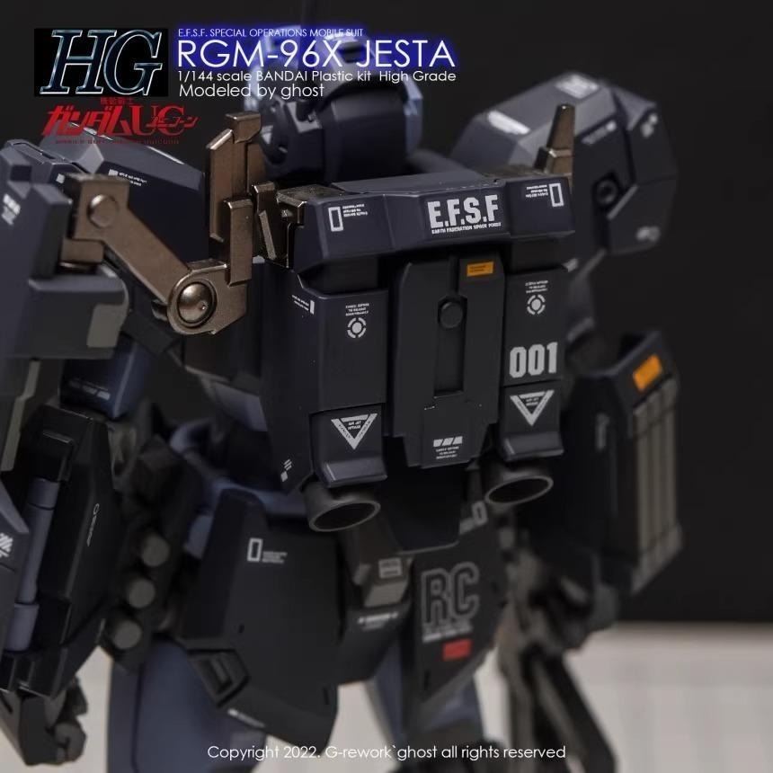 [BUOCO] 炎水貼 GHOST HG 1/144 RGM-96X JESTA 傑斯塔 專用水貼 螢光水貼 鋼彈水貼-細節圖6
