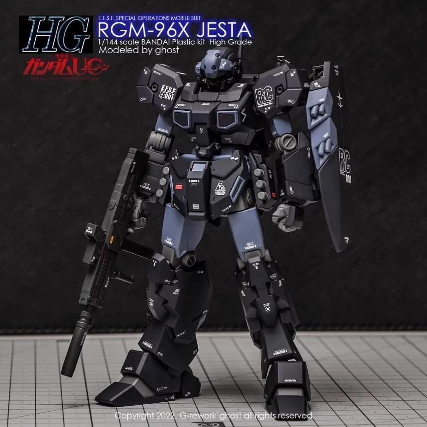 [BUOCO] 炎水貼 GHOST HG 1/144 RGM-96X JESTA 傑斯塔 專用水貼 螢光水貼 鋼彈水貼-細節圖7