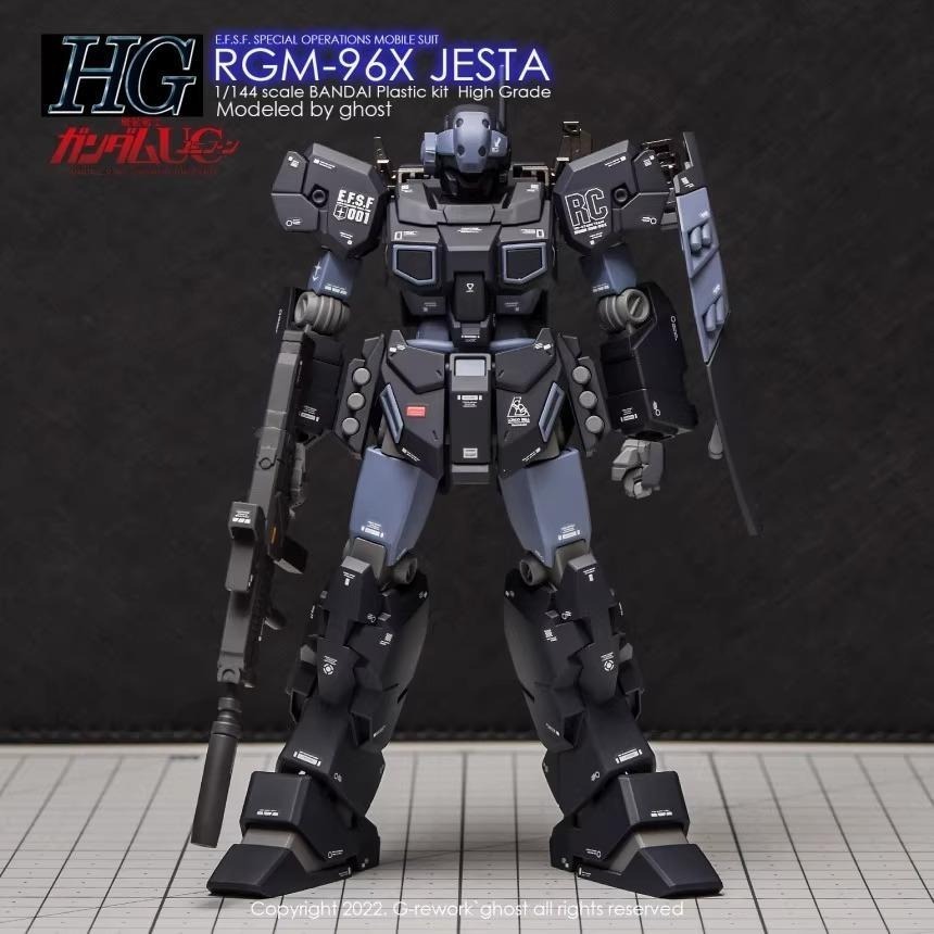 [BUOCO] 炎水貼 GHOST HG 1/144 RGM-96X JESTA 傑斯塔 專用水貼 螢光水貼 鋼彈水貼-細節圖9