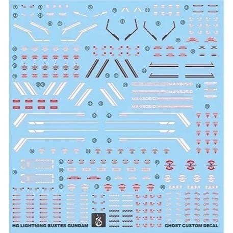 [BUOCO] 炎水貼 GHOST HG 1/144 閃電暴風鋼彈 專用水貼 螢光水貼 雷霆 暴風 SEED劇場版-細節圖2
